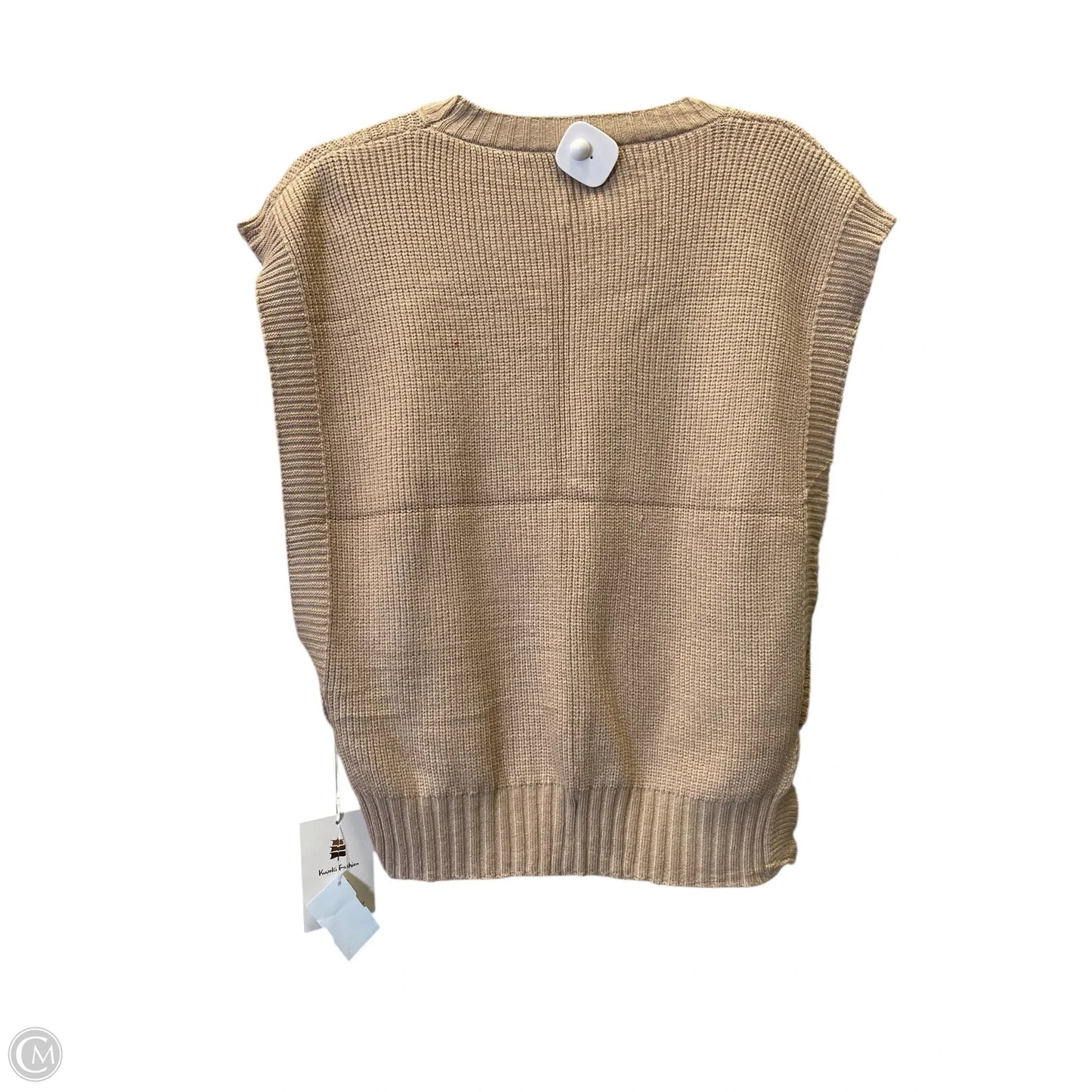 Vest Sweater By Clothes Mentor In Beige, Size: L