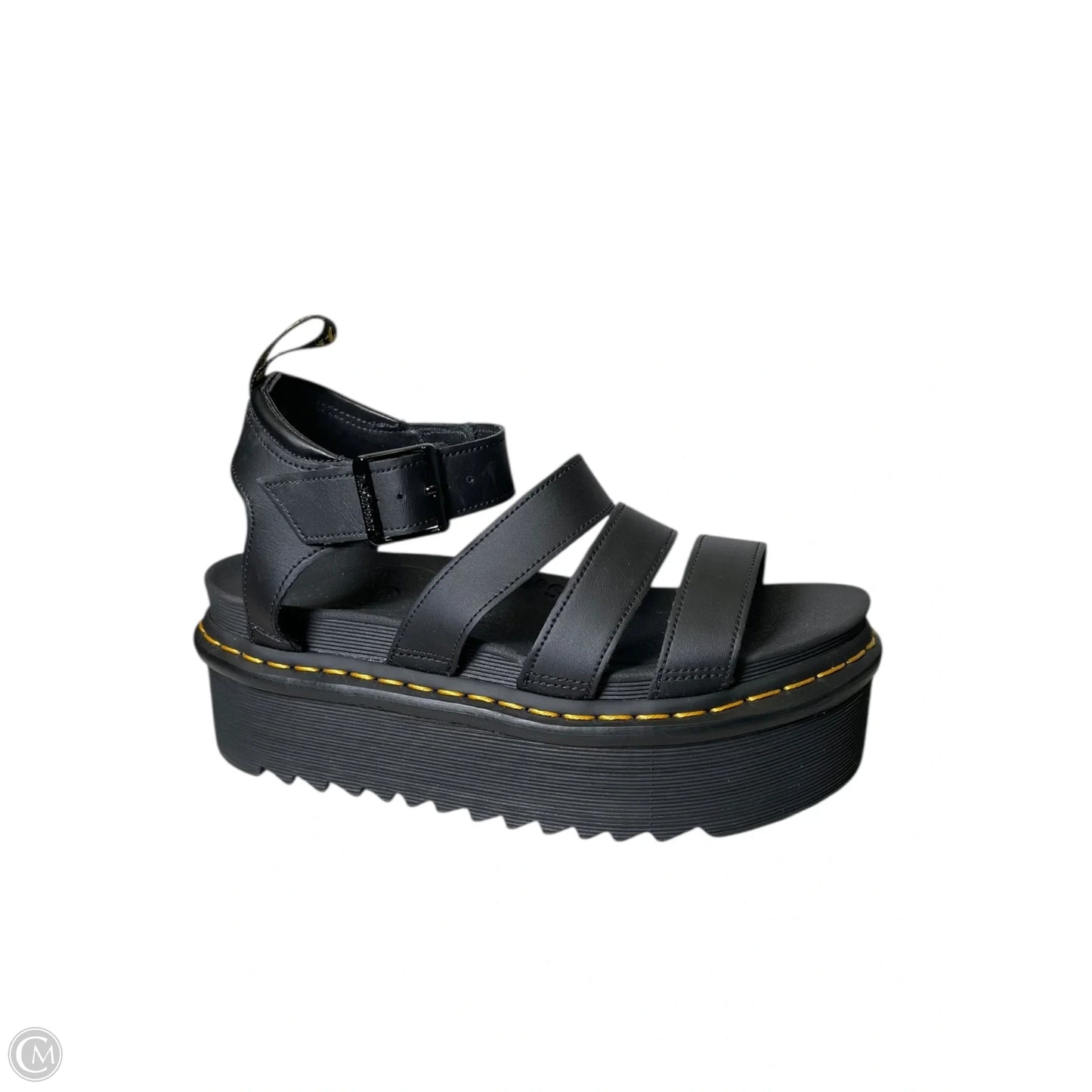 Sandals Heels Platform By Dr Martens In Black, Size: 8