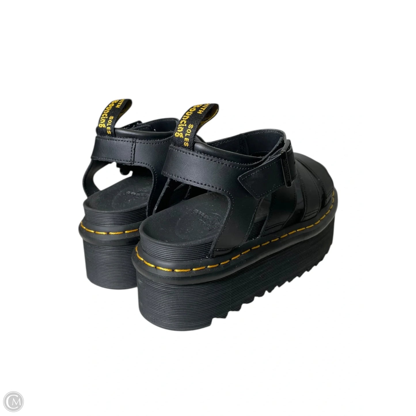 Sandals Heels Platform By Dr Martens In Black, Size: 8
