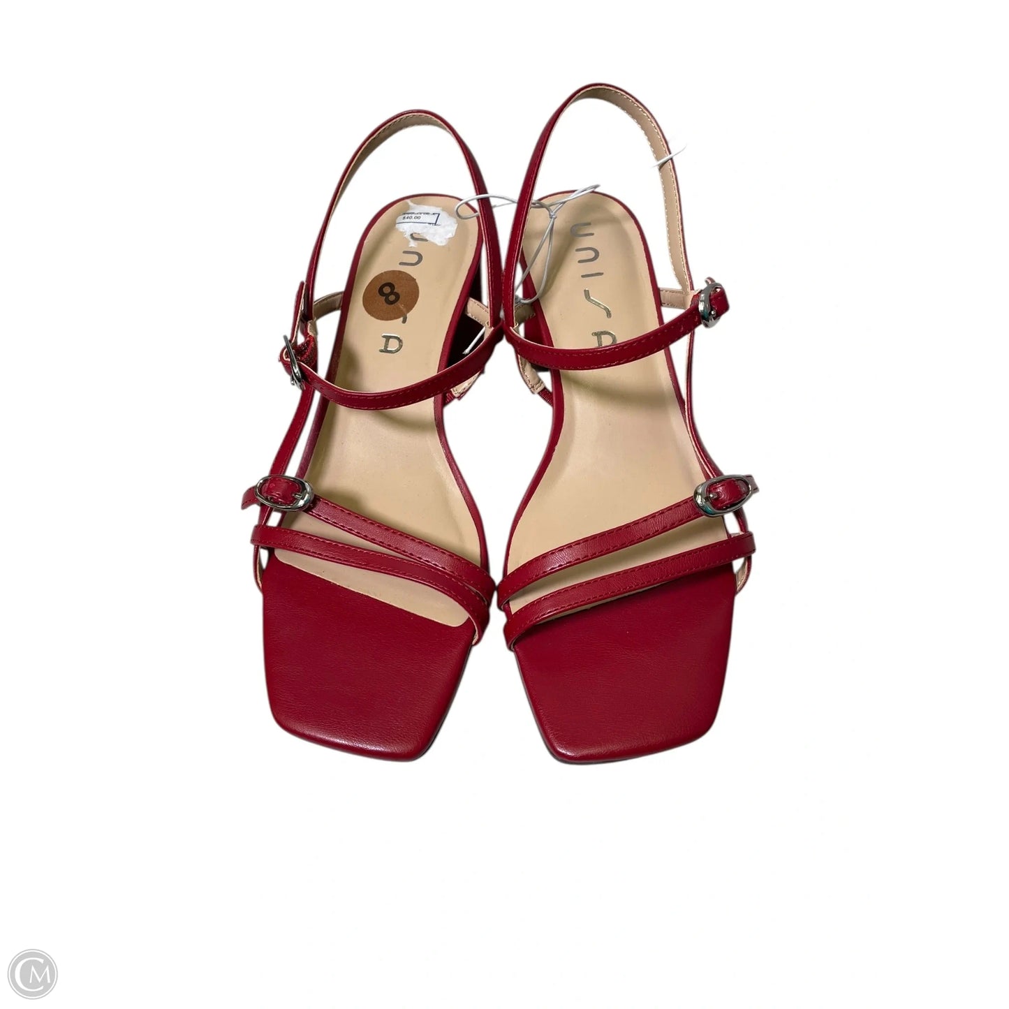 Shoes Heels Block By Unisa In Red, Size: 8