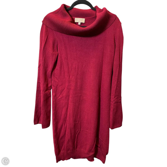 Dress Sweater By Joan Vass In Maroon, Size: M