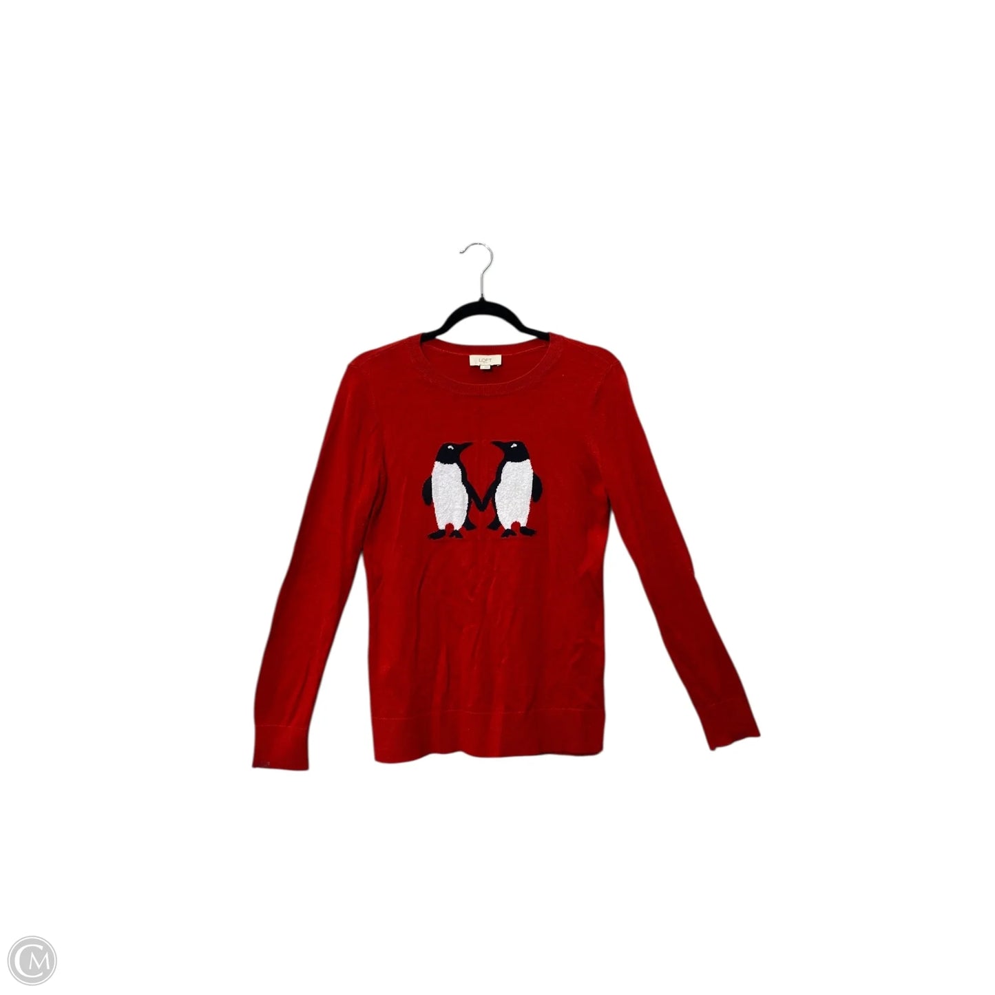 Top Long Sleeve By Loft In Red, Size: M