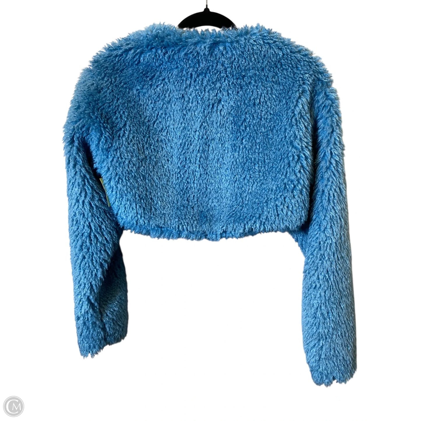 Jacket Faux Fur & Sherpa By Cider In Blue, Size: M