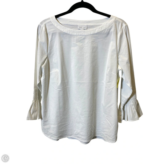 Top 3/4 Sleeve By J. Jill In White, Size: M