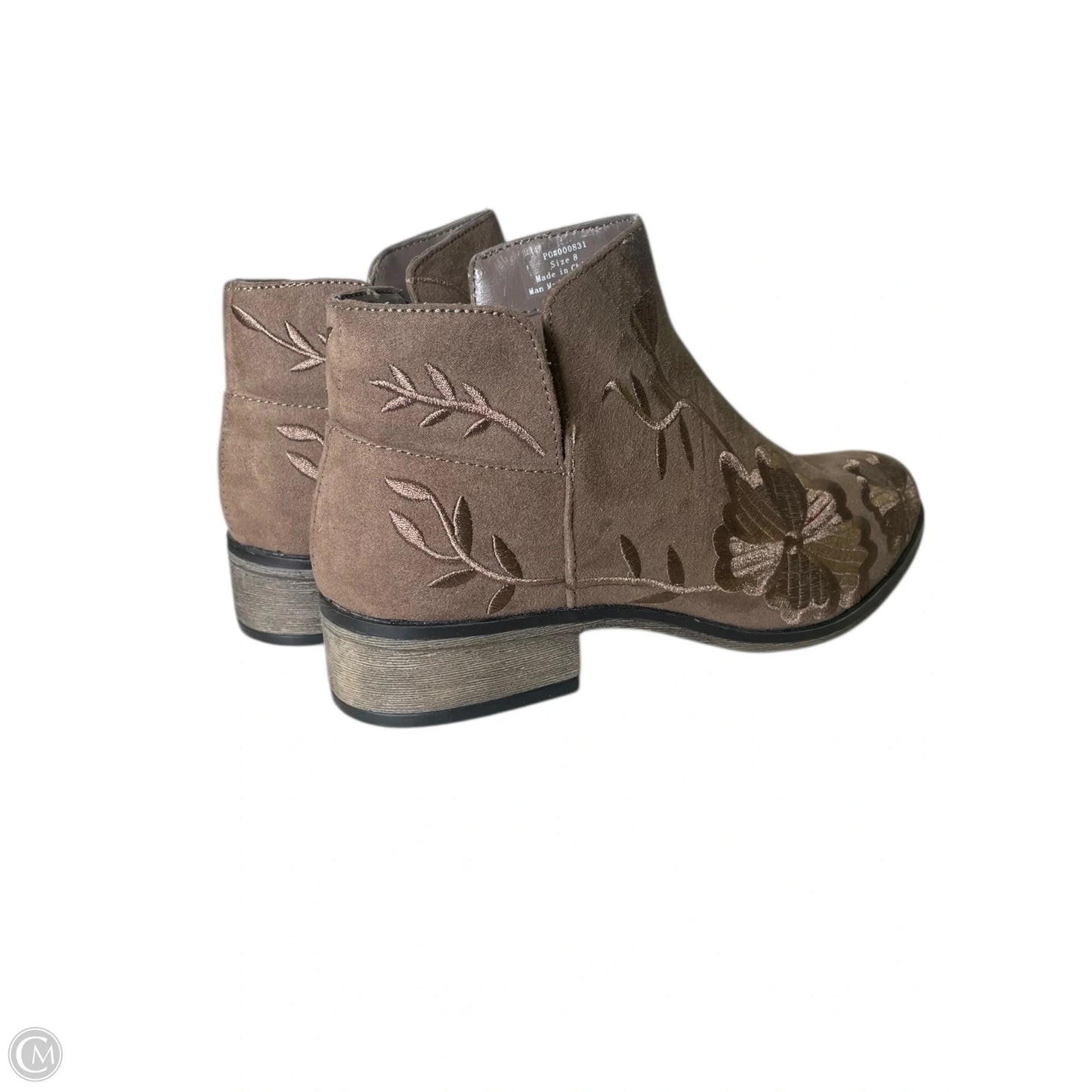 Boots Ankle Heels By Clothes Mentor In Brown, Size: 8