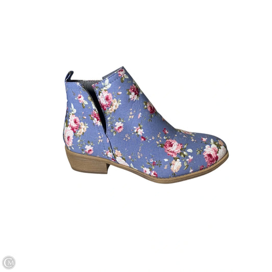 Boots Ankle Heels By Clothes Mentor In Floral Print, Size: 8