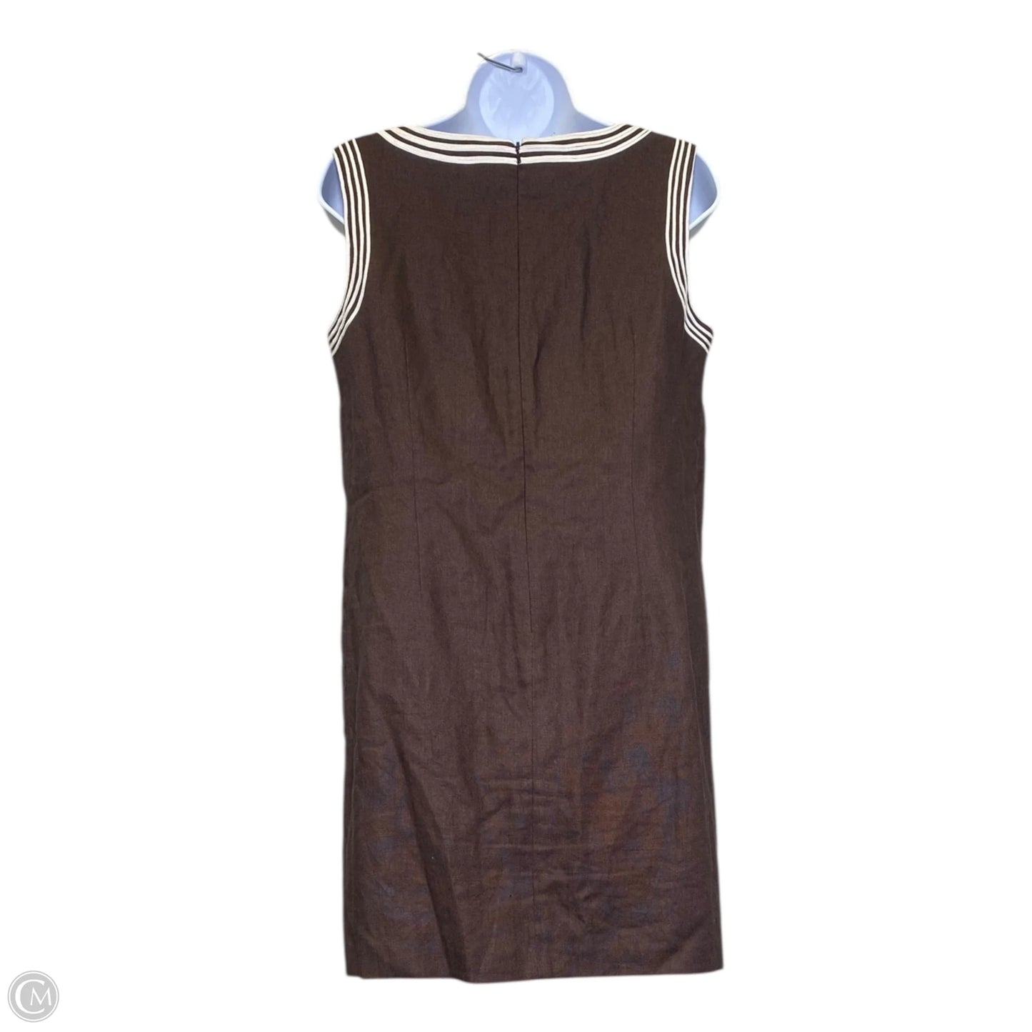 Dress Designer By Michael Kors In Brown & White, Size: M