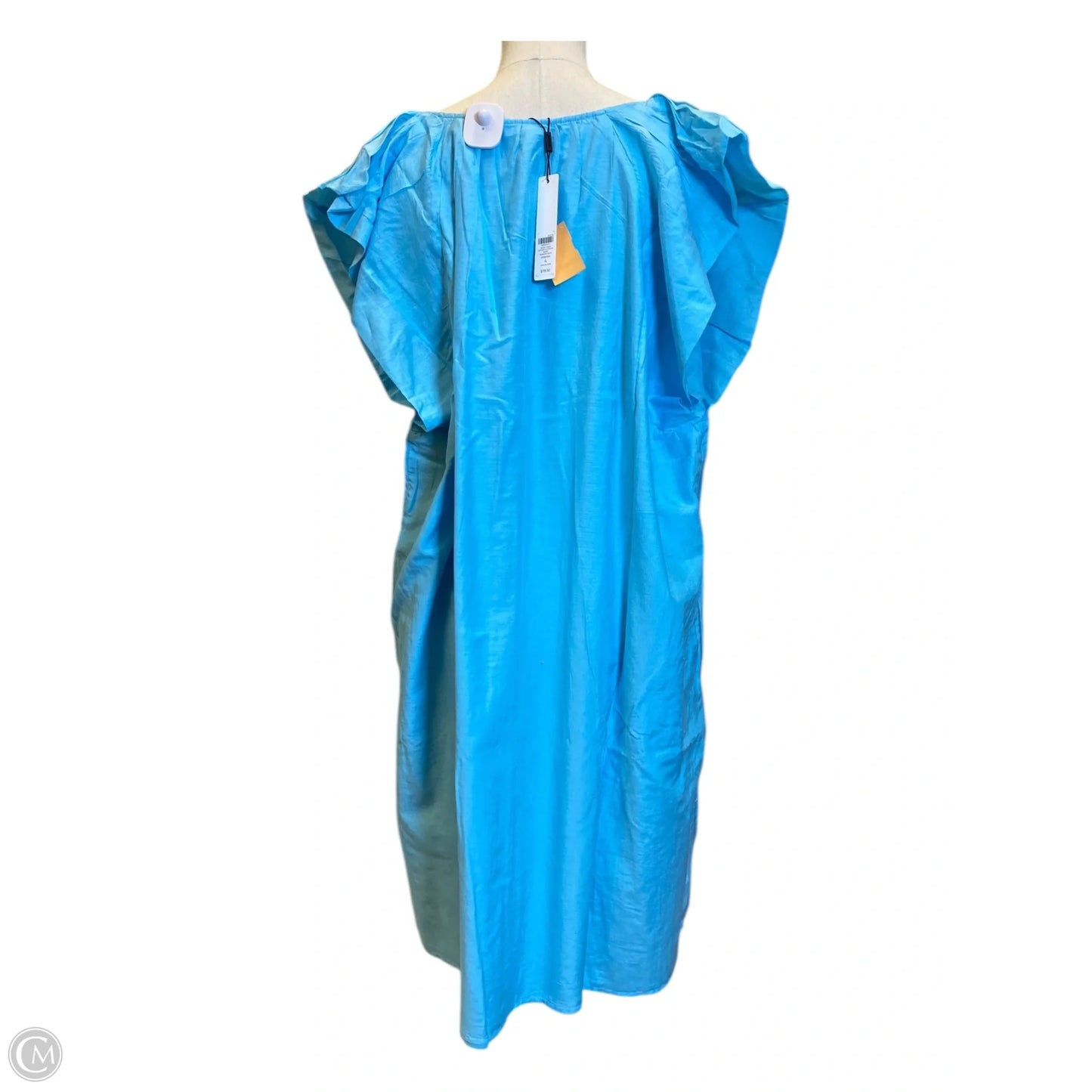 Dress Casual Midi By Chicos In Blue, Size: Xl