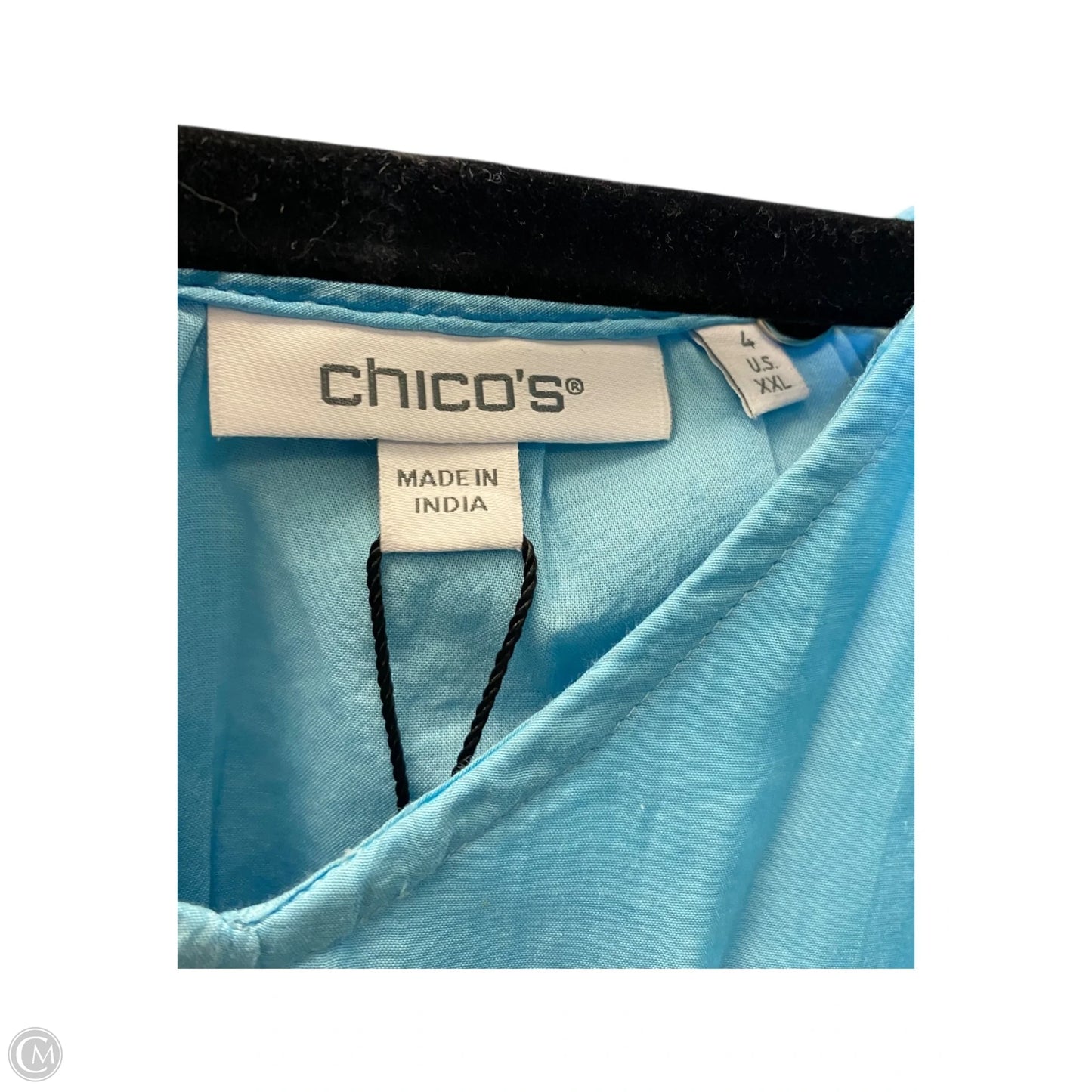Dress Casual Midi By Chicos In Blue, Size: Xl
