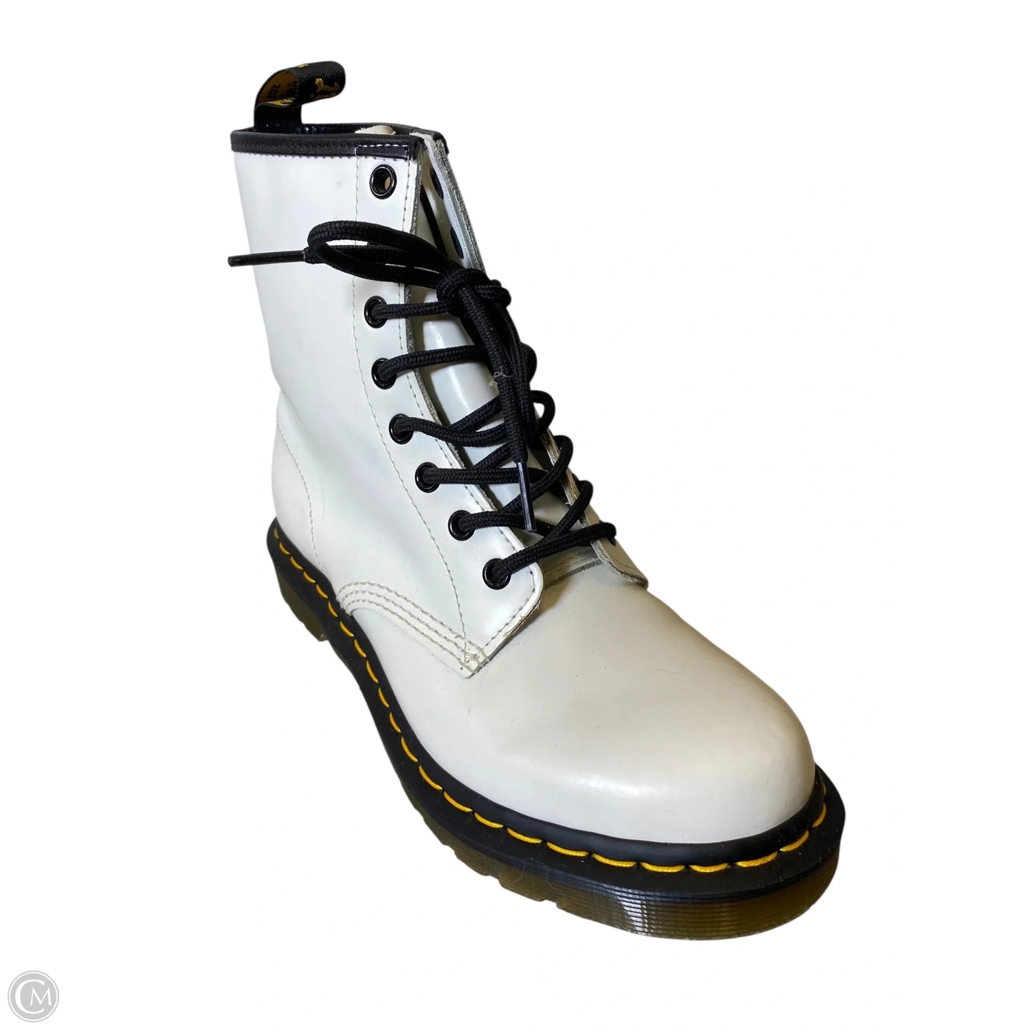 Boots Leather By Dr Martens In Black & White, Size: 8