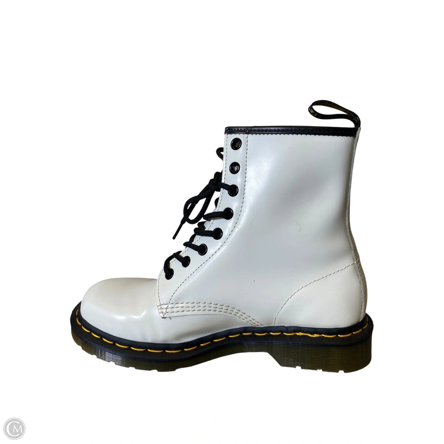 Boots Leather By Dr Martens In Black & White, Size: 8