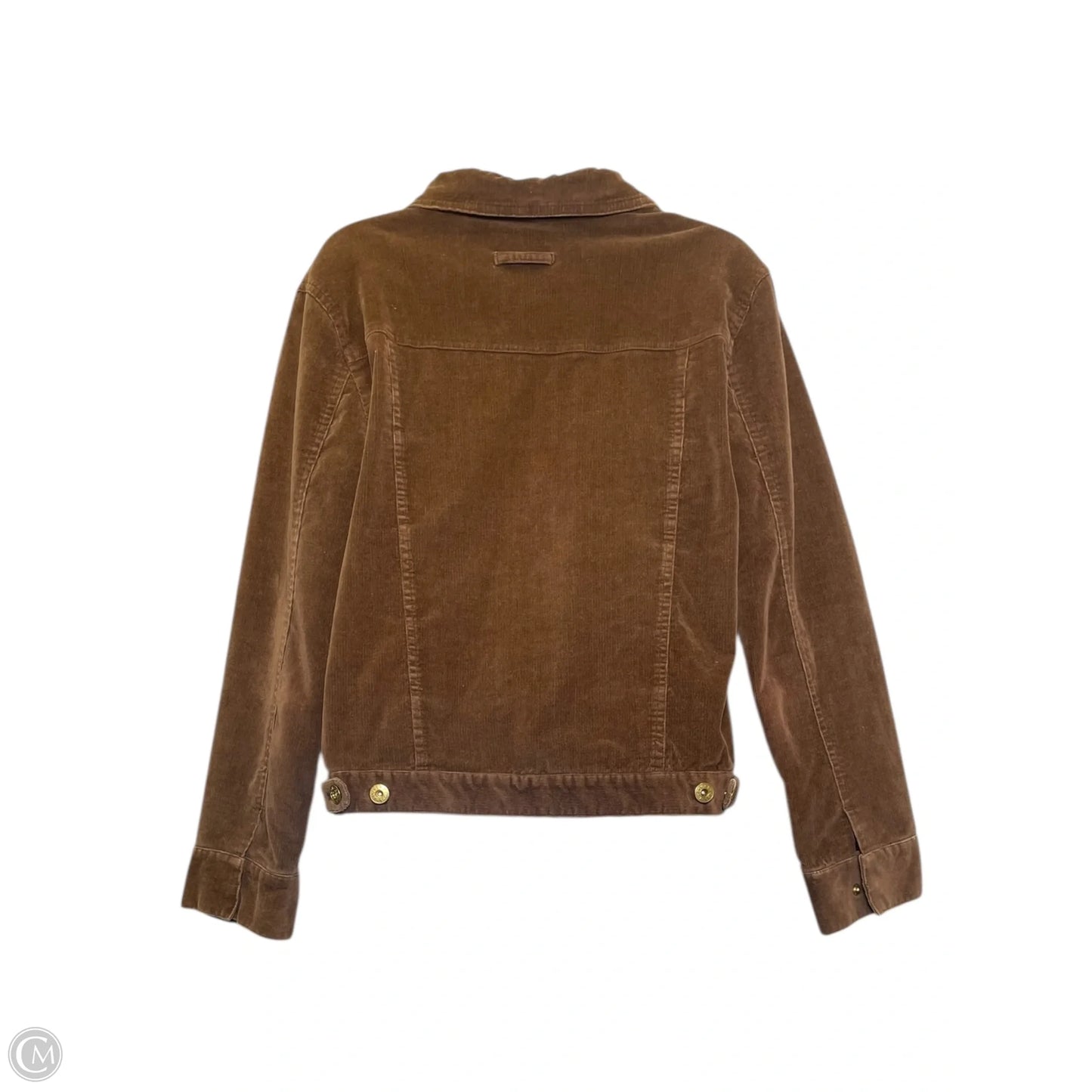 Jacket Denim By Clothes Mentor In Brown, Size: M