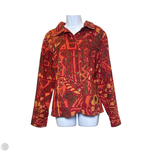 Jacket Denim By Lara In Multi-colored, Size: Xl