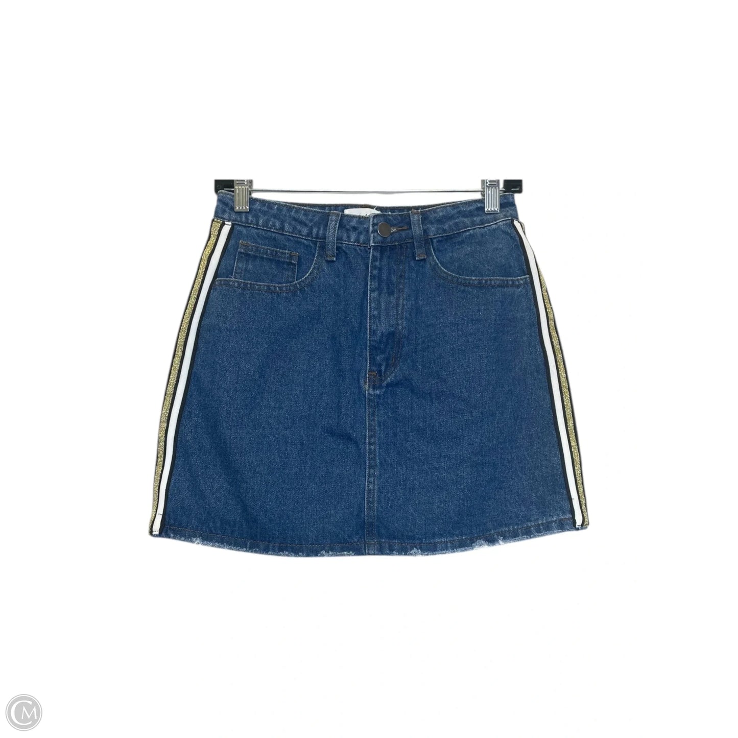 Skirt Midi By Superdown In Blue Denim, Size: S