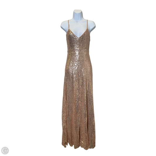 Dress Party Long By Shein In Rose Gold, Size: S