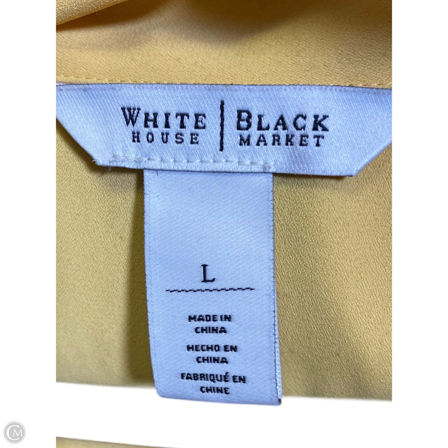 Top Sleeveless By White House Black Market In Yellow, Size: L