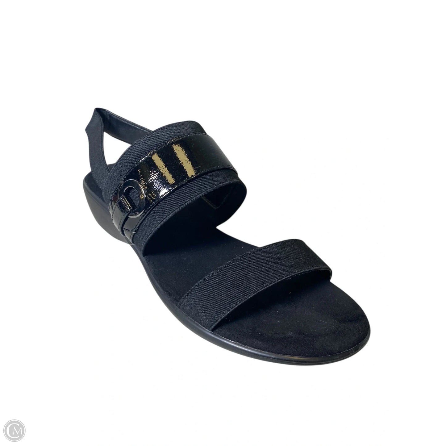 Sandals Heels Wedge By Nicole In Black, Size: 9