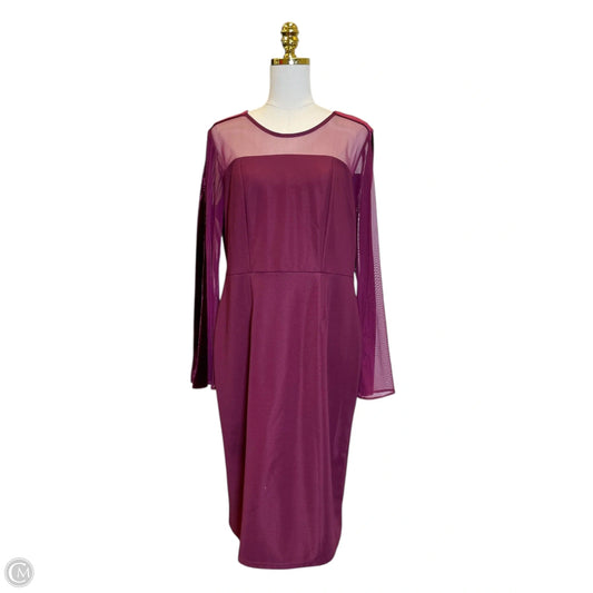 Dress Casual Midi By Clothes Mentor In Maroon, Size: L
