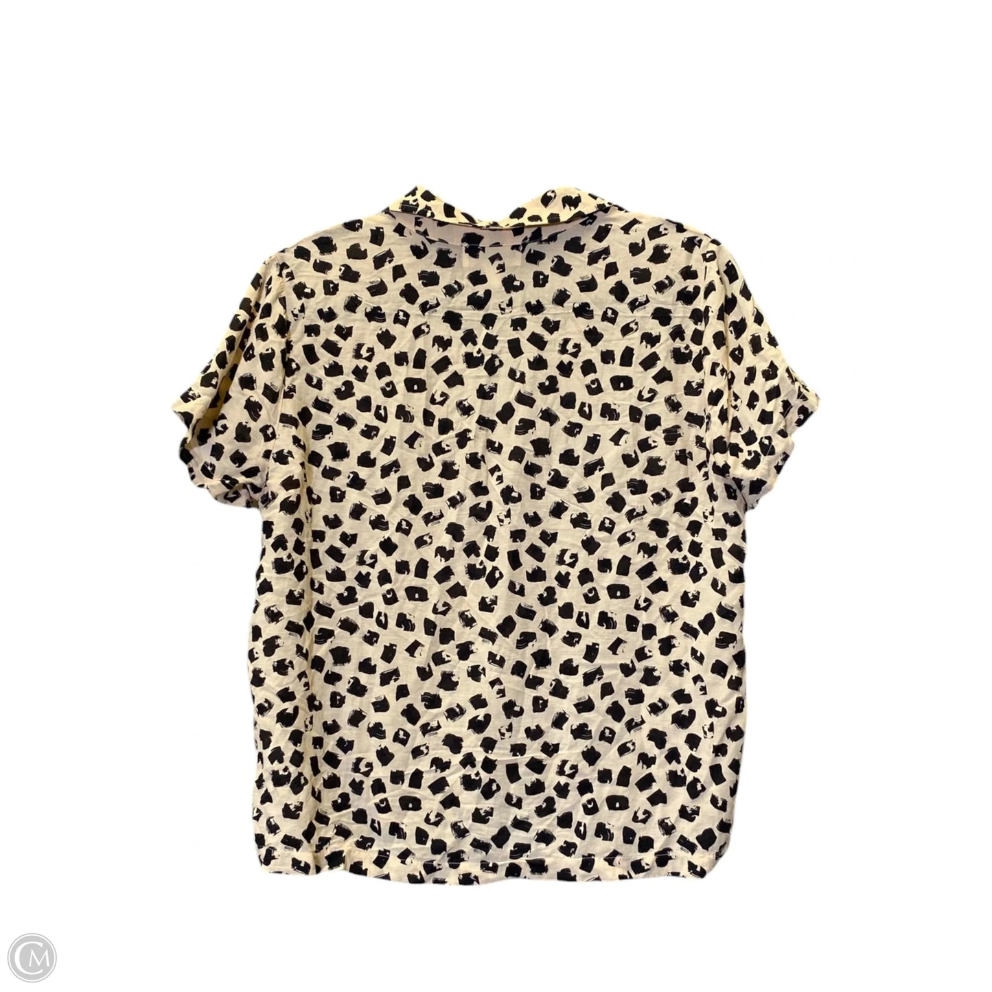 Top Sleeveless By Cloth & Stone In Black & Cream, Size: S