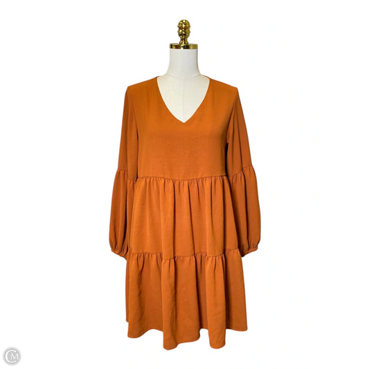 Dress Casual Midi By Clothes Mentor In Orange, Size: M