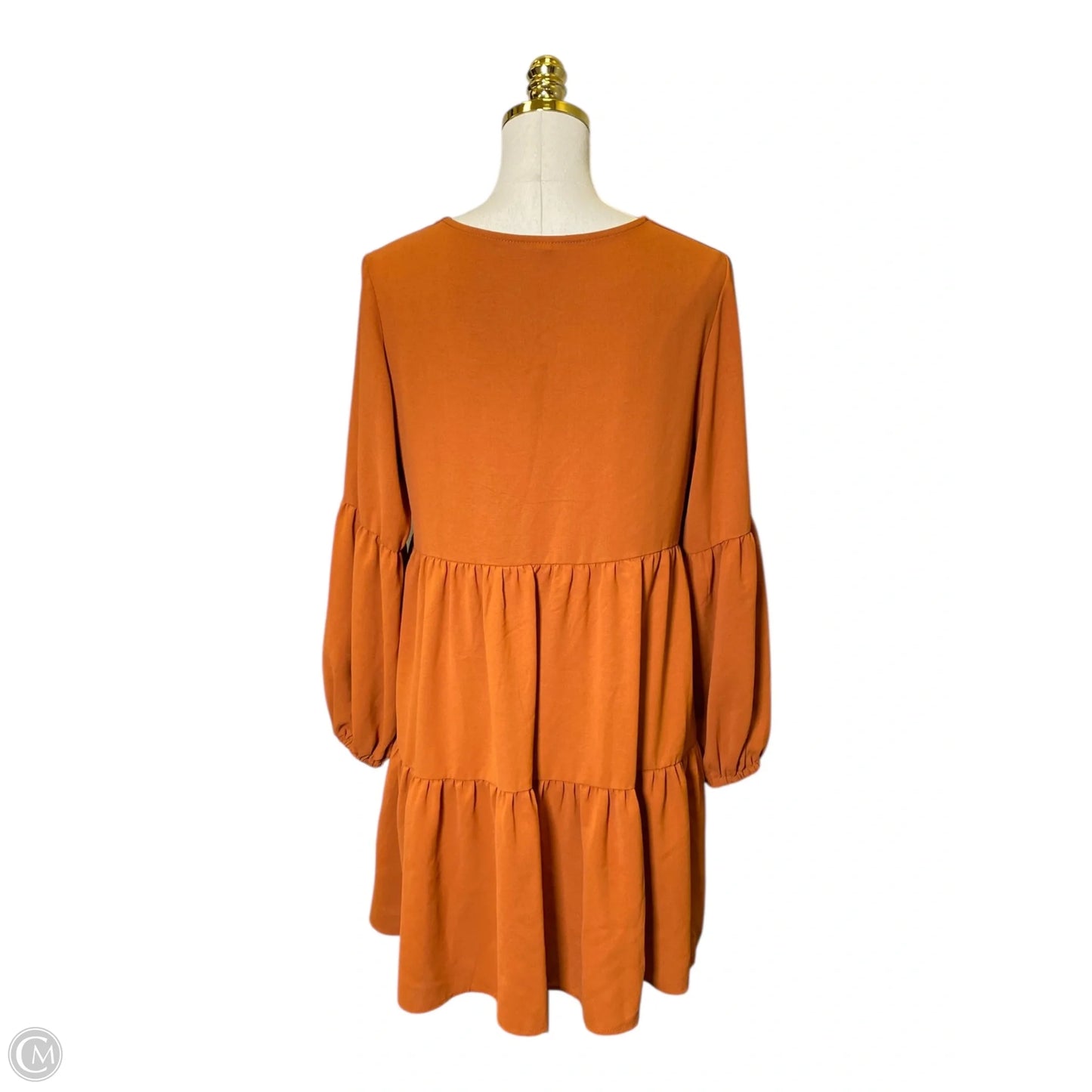 Dress Casual Midi By Clothes Mentor In Orange, Size: M