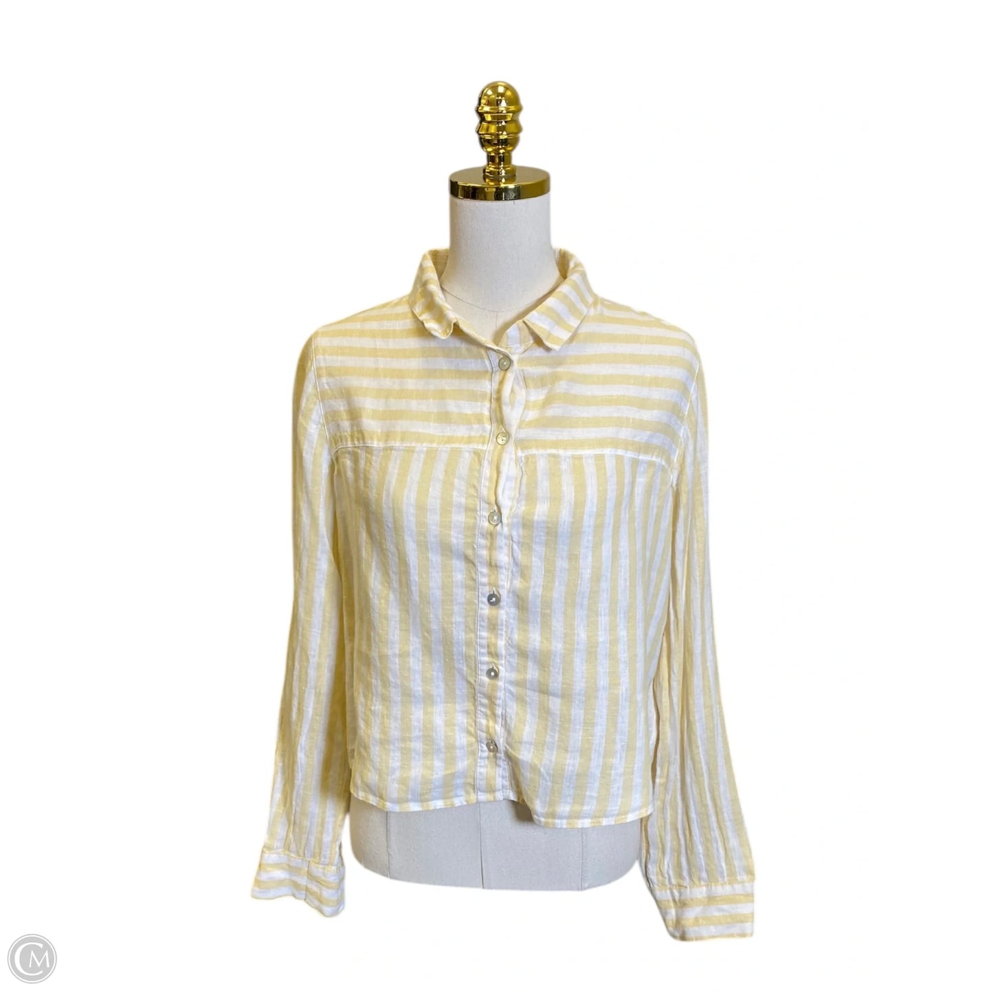 Top Long Sleeve By Cynthia Rowley In Striped Pattern, Size: M