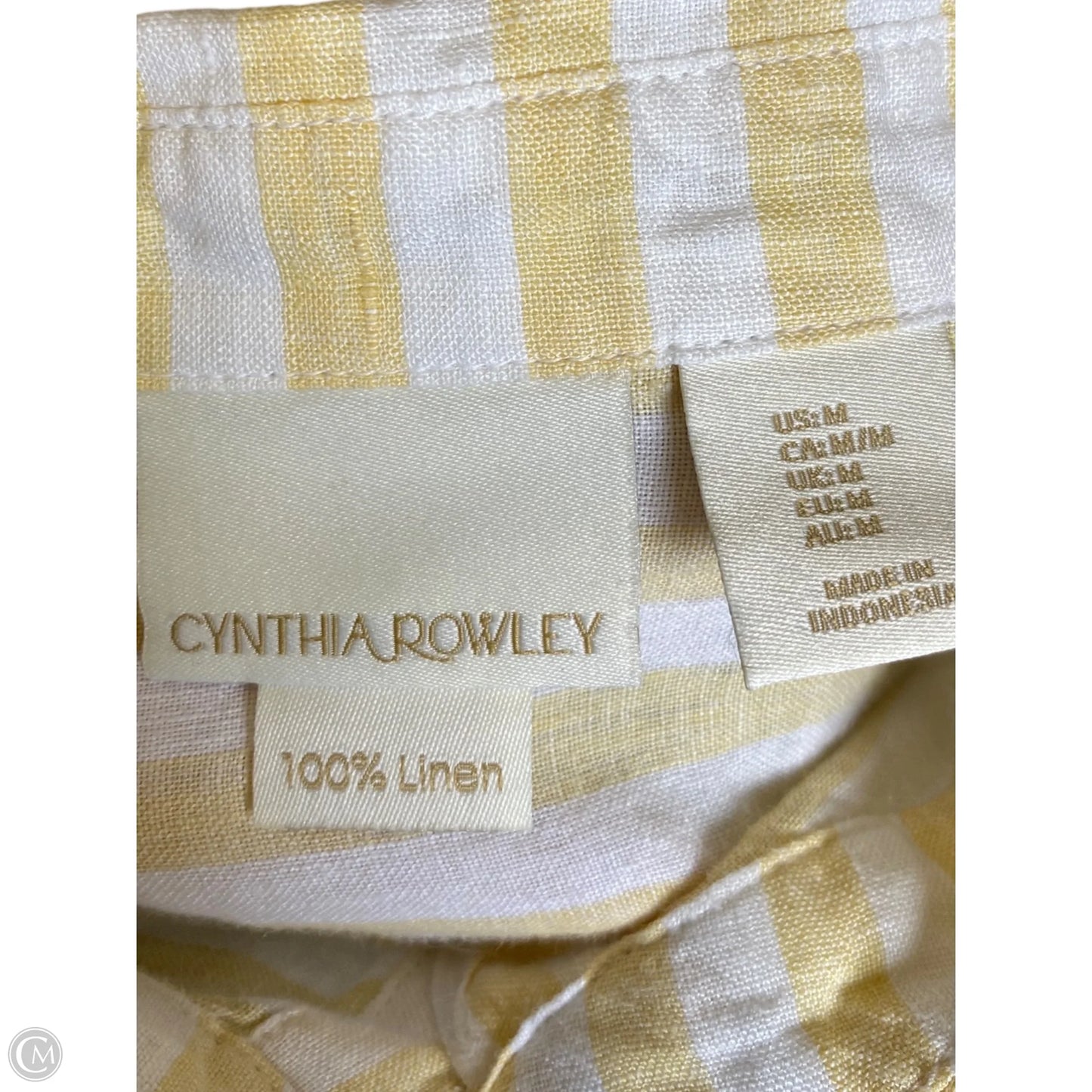 Top Long Sleeve By Cynthia Rowley In Striped Pattern, Size: M