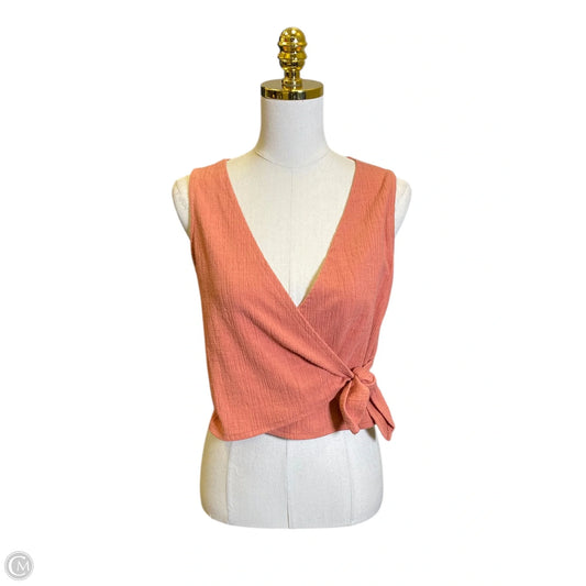 Top Sleeveless By Madewell In Peach, Size: Xs