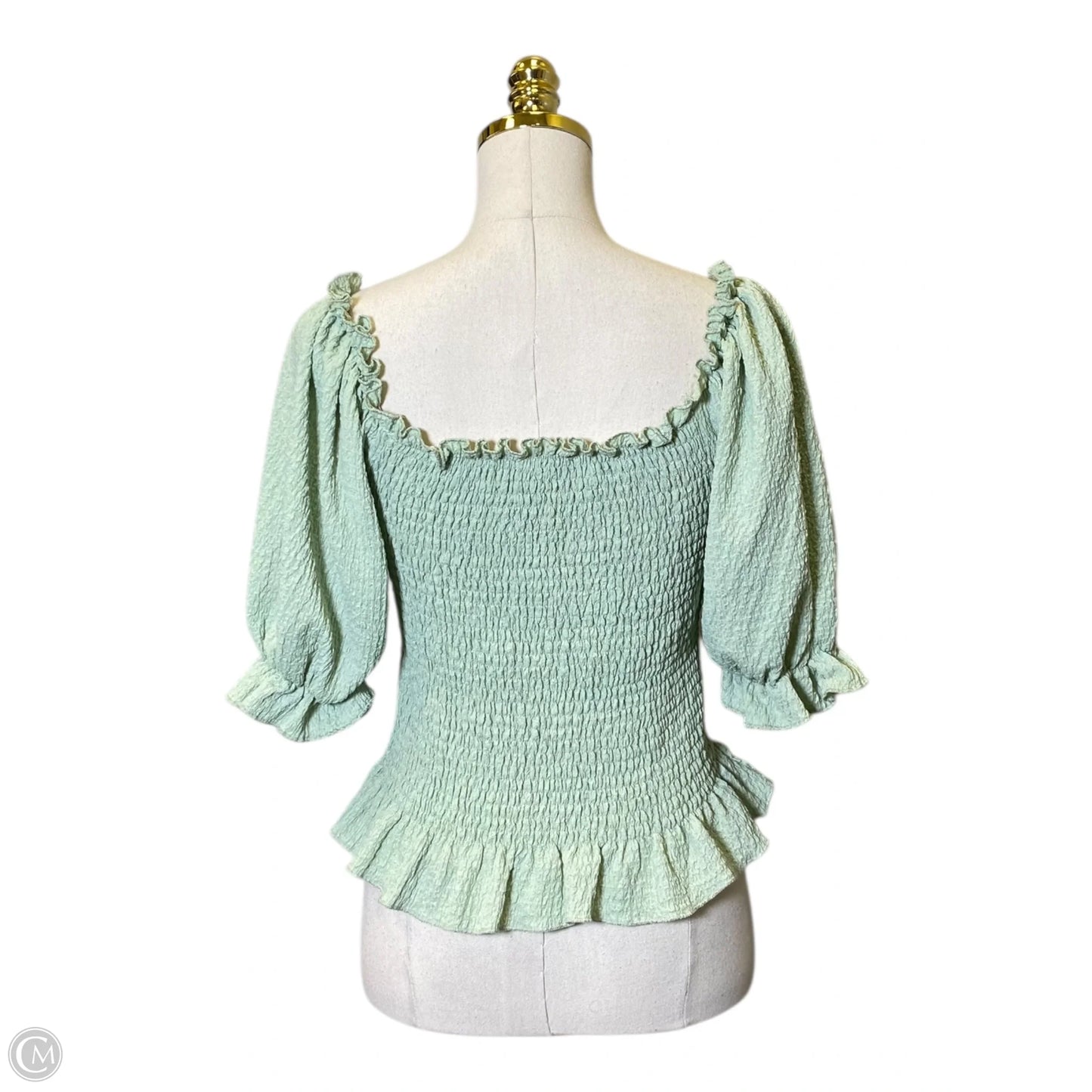 Top Short Sleeve By Papaya In Green, Size: L
