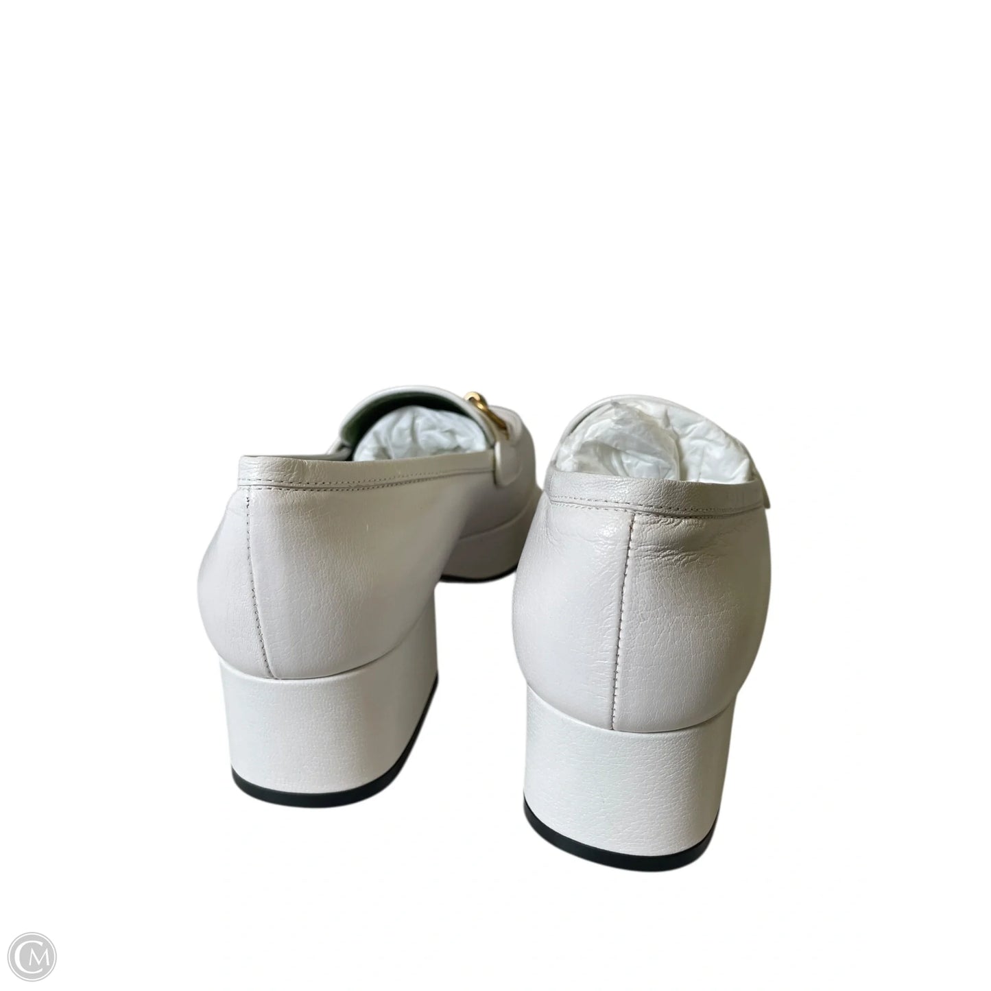 Shoes Luxury Designer By Gucci In White, Size: 5.5