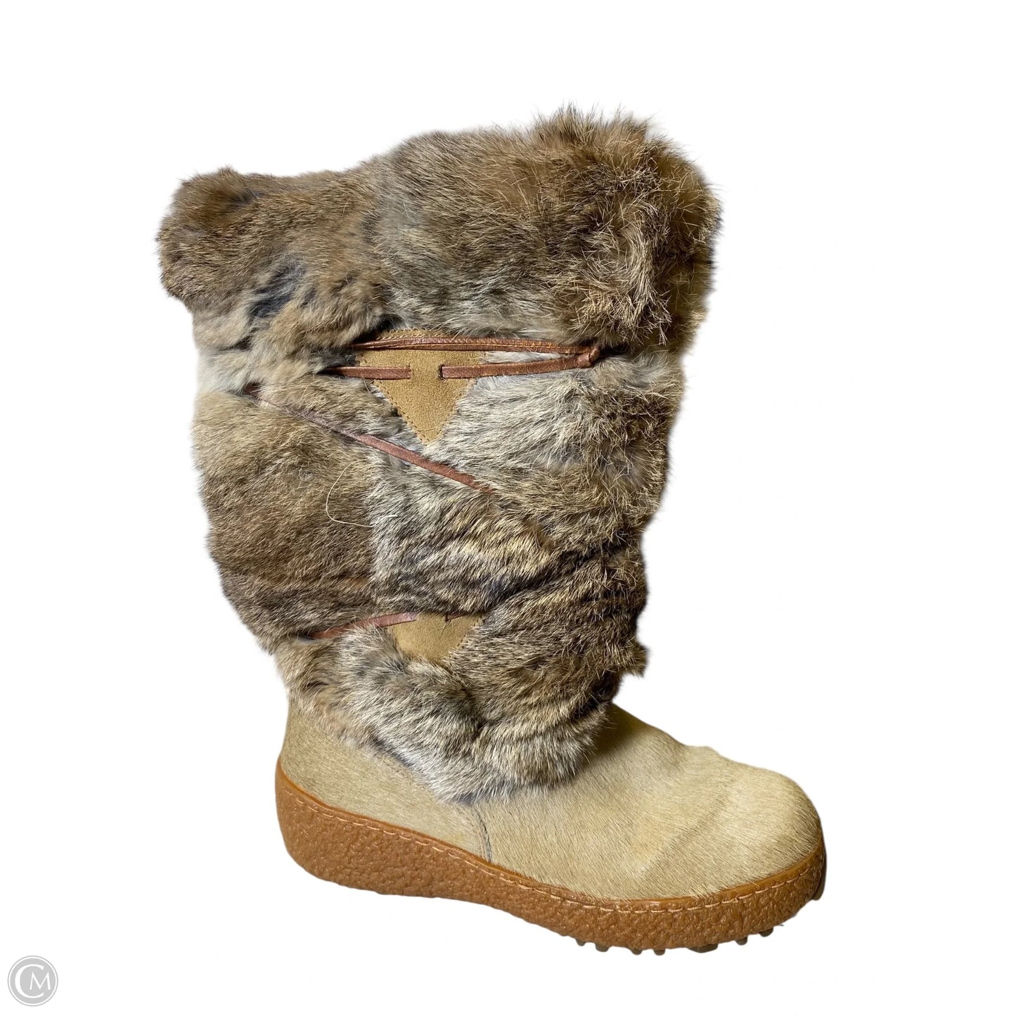 Boots Snow By Clothes Mentor In Tan, Size: 8