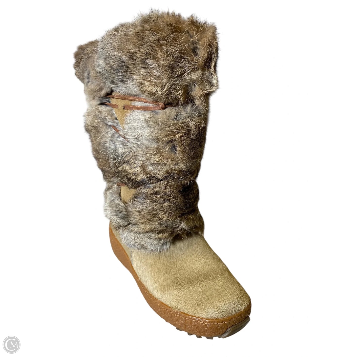 Boots Snow By Clothes Mentor In Tan, Size: 8