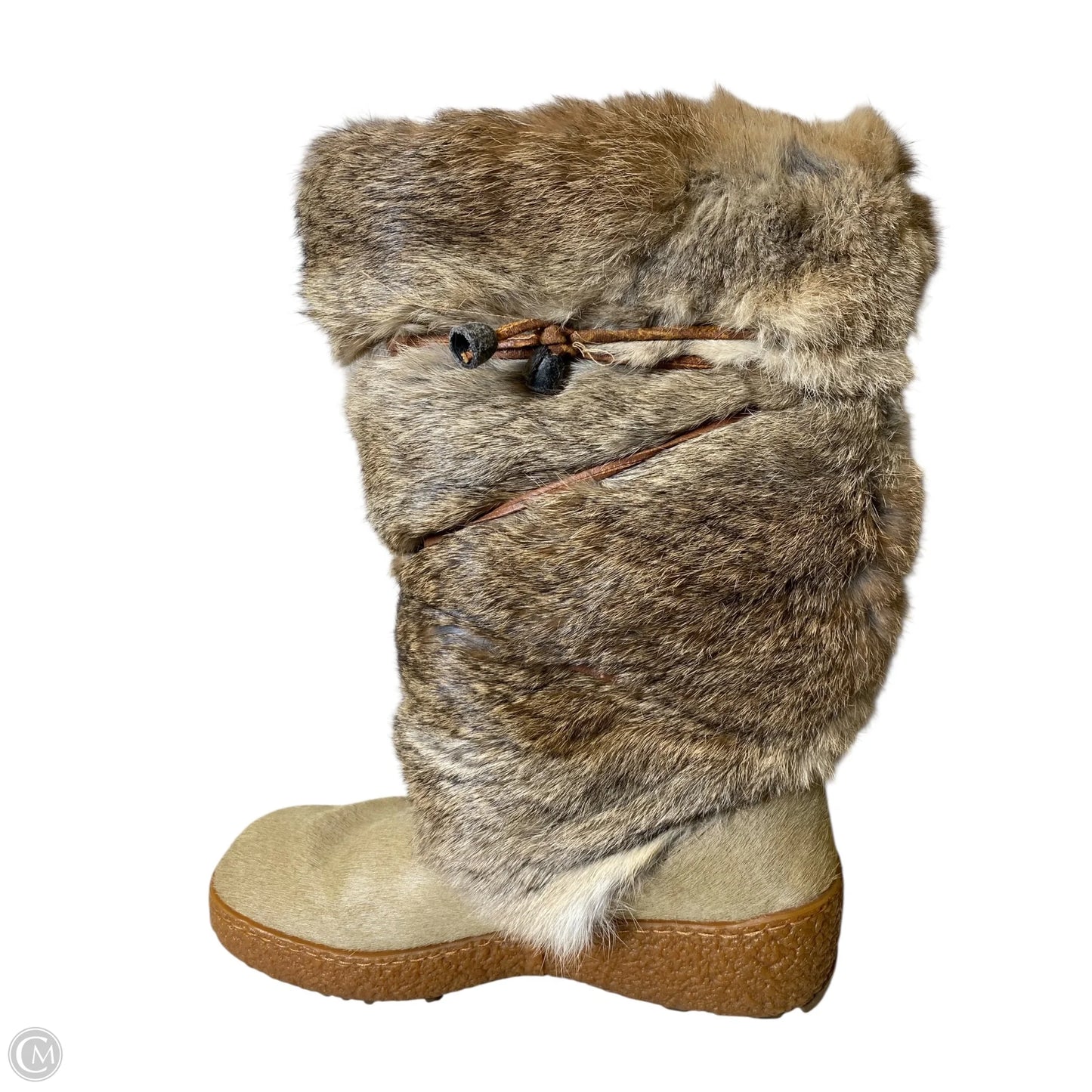 Boots Snow By Clothes Mentor In Tan, Size: 8