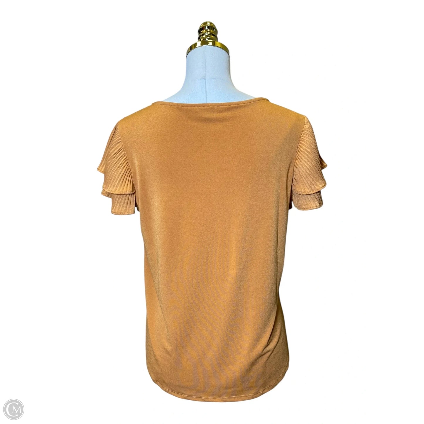 Top Short Sleeve By Adrianna Papell In Orange, Size: M