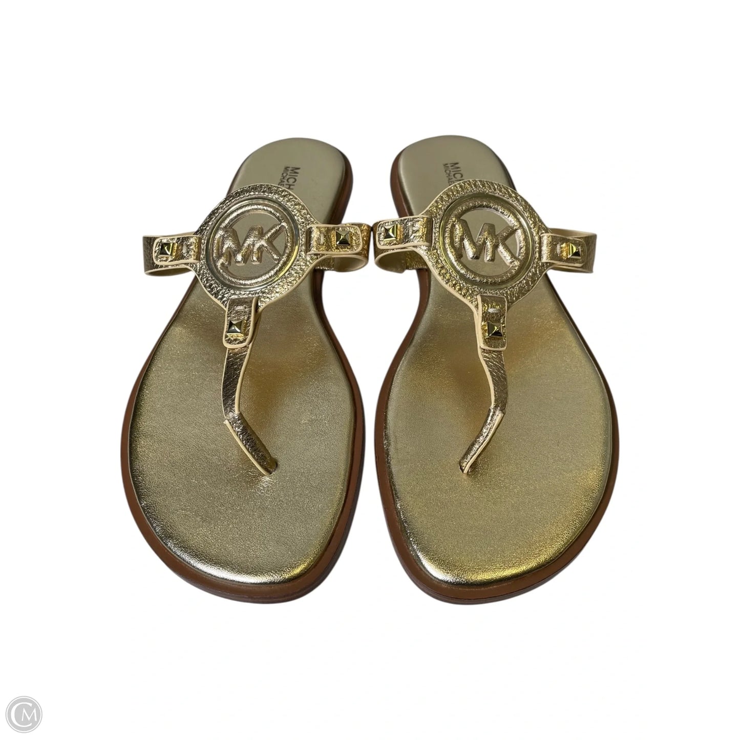 Sandals Designer By Michael Kors In Gold, Size: 10