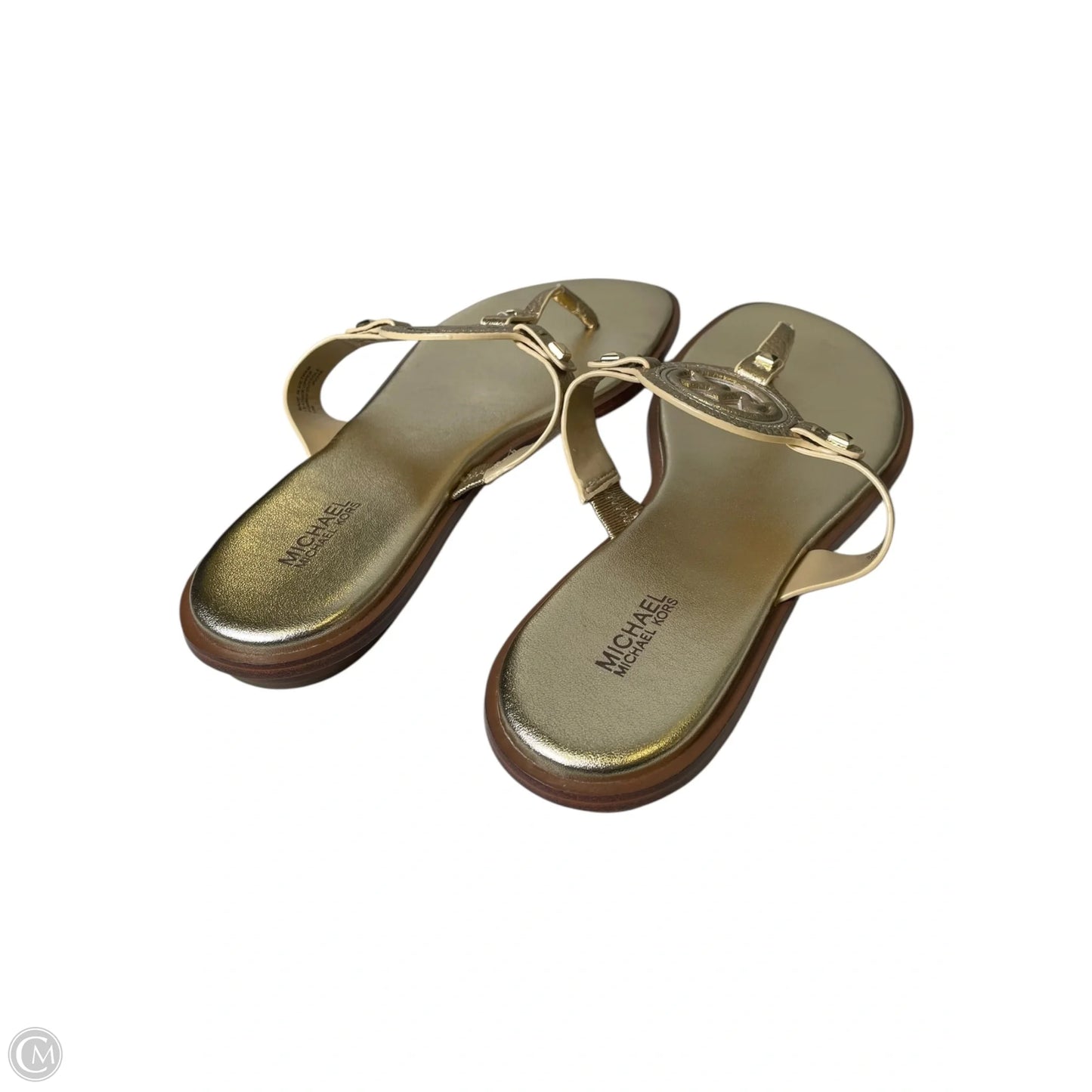 Sandals Designer By Michael Kors In Gold, Size: 10