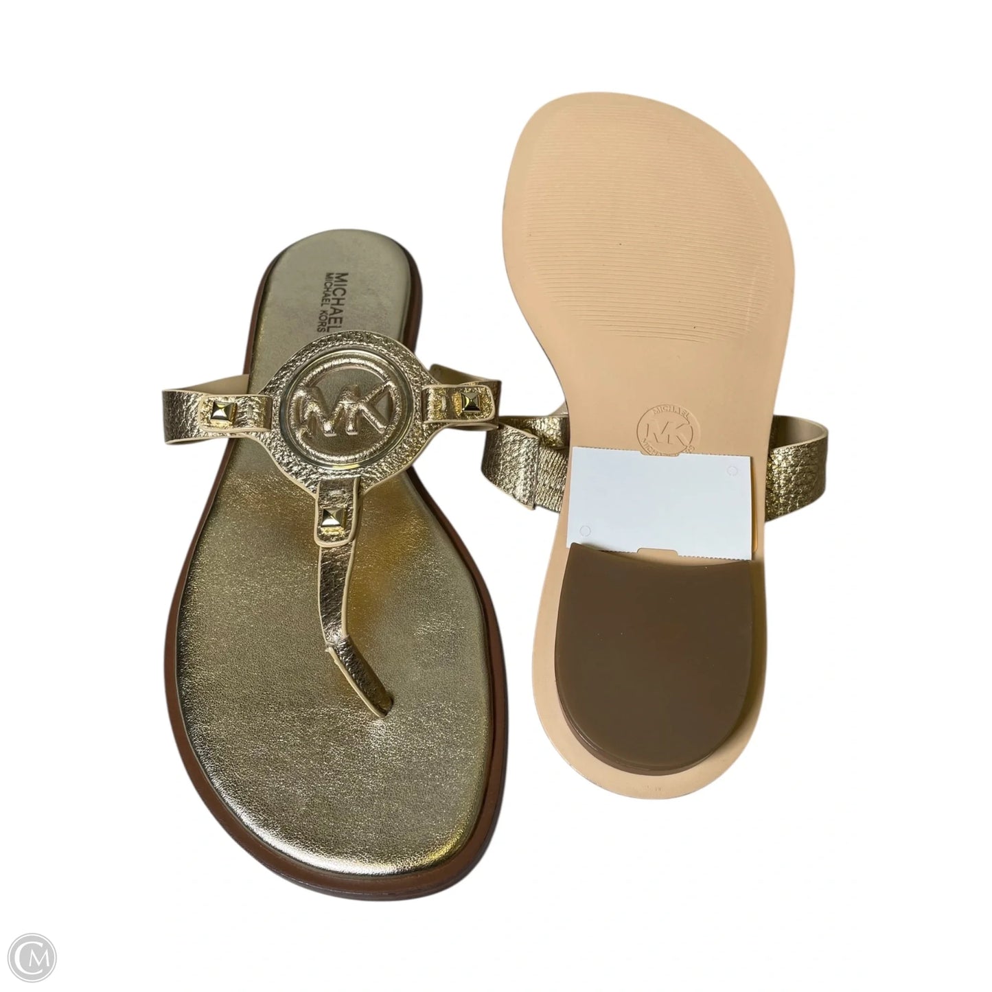 Sandals Designer By Michael Kors In Gold, Size: 10