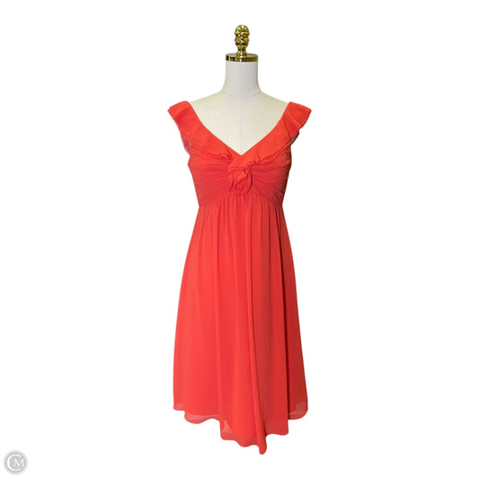 Dress Casual Midi By Clothes Mentor In Orange, Size: M