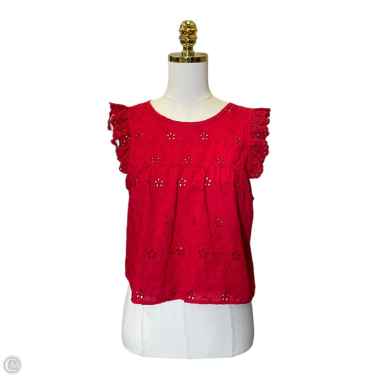 Top Short Sleeve By Zara In Red, Size: S