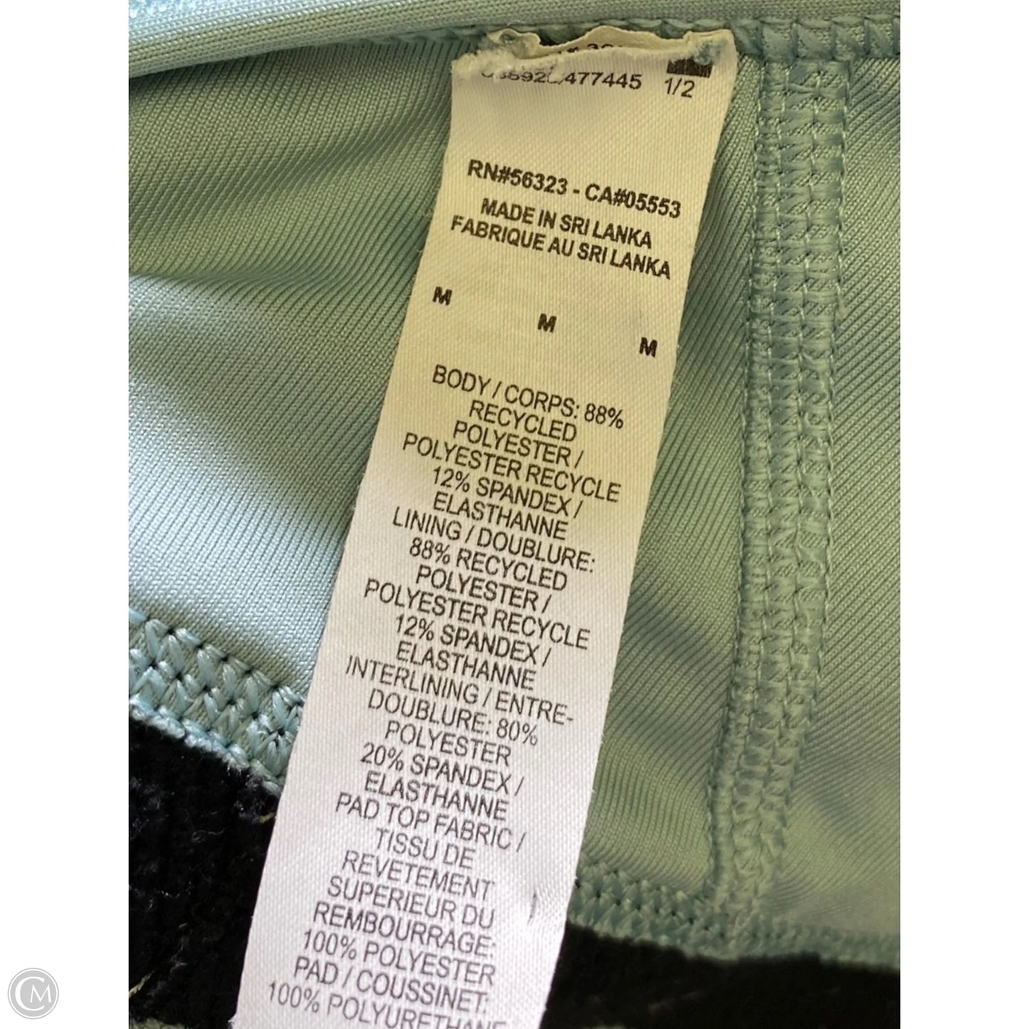 Athletic Bra By Nike In Black & Blue, Size: M