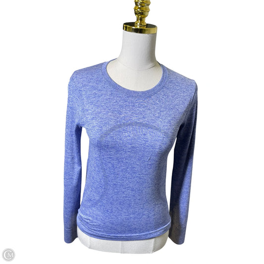 Athletic Top Long Sleeve Crewneck By Lululemon In Blue, Size: 2