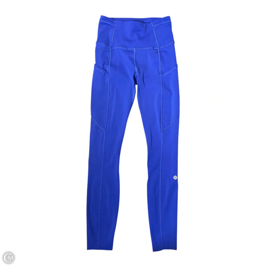 Athletic Leggings By Lululemon In Blue, Size: 2