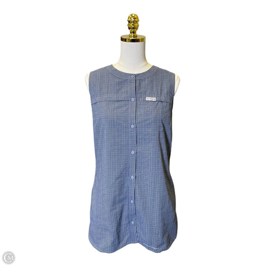 Top Sleeveless By Columbia In Plaid Pattern, Size: M