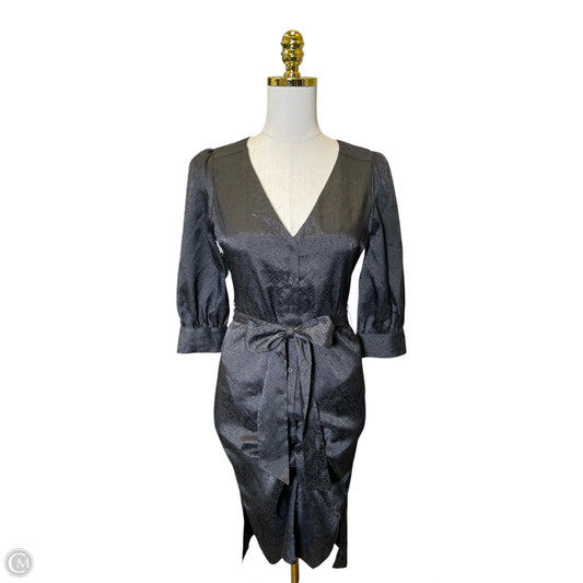 Dress Casual Midi By White House Black Market In Grey, Size: Xxs