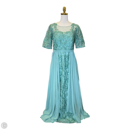 Dress Party Long By Clothes Mentor In Green, Size: 12