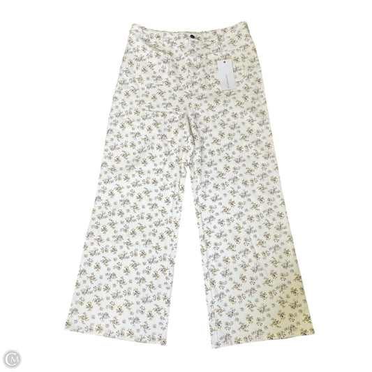 Jeans Wide Leg By Anniewear In Floral Print, Size: Xl