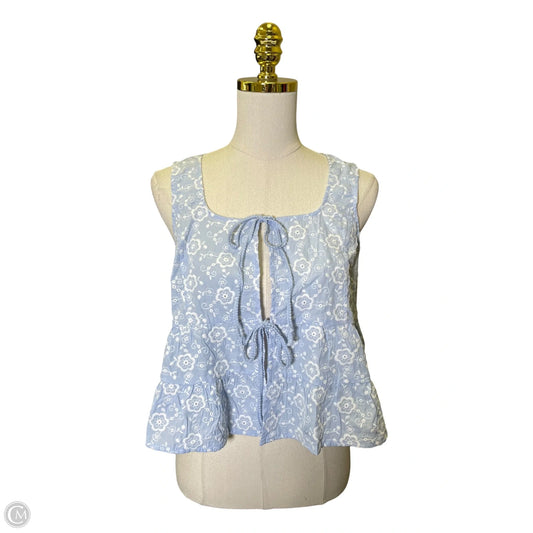 Top Short Sleeve By Doe & Rae In Blue, Size: L