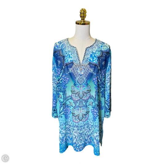 Top 3/4 Sleeve By Chicos In Multi-colored, Size: Xl