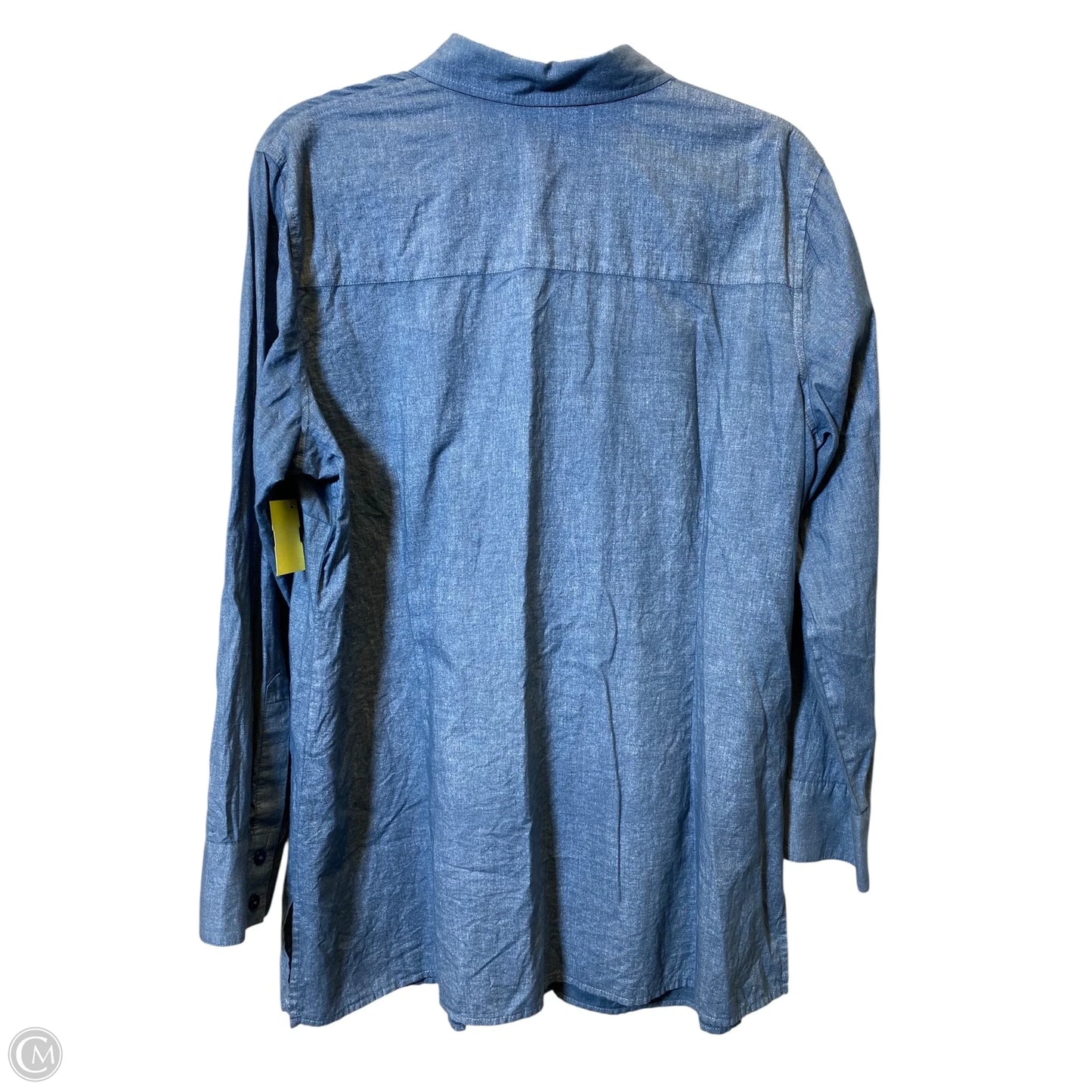 Blouse Long Sleeve By Chicos In Blue, Size: Xl