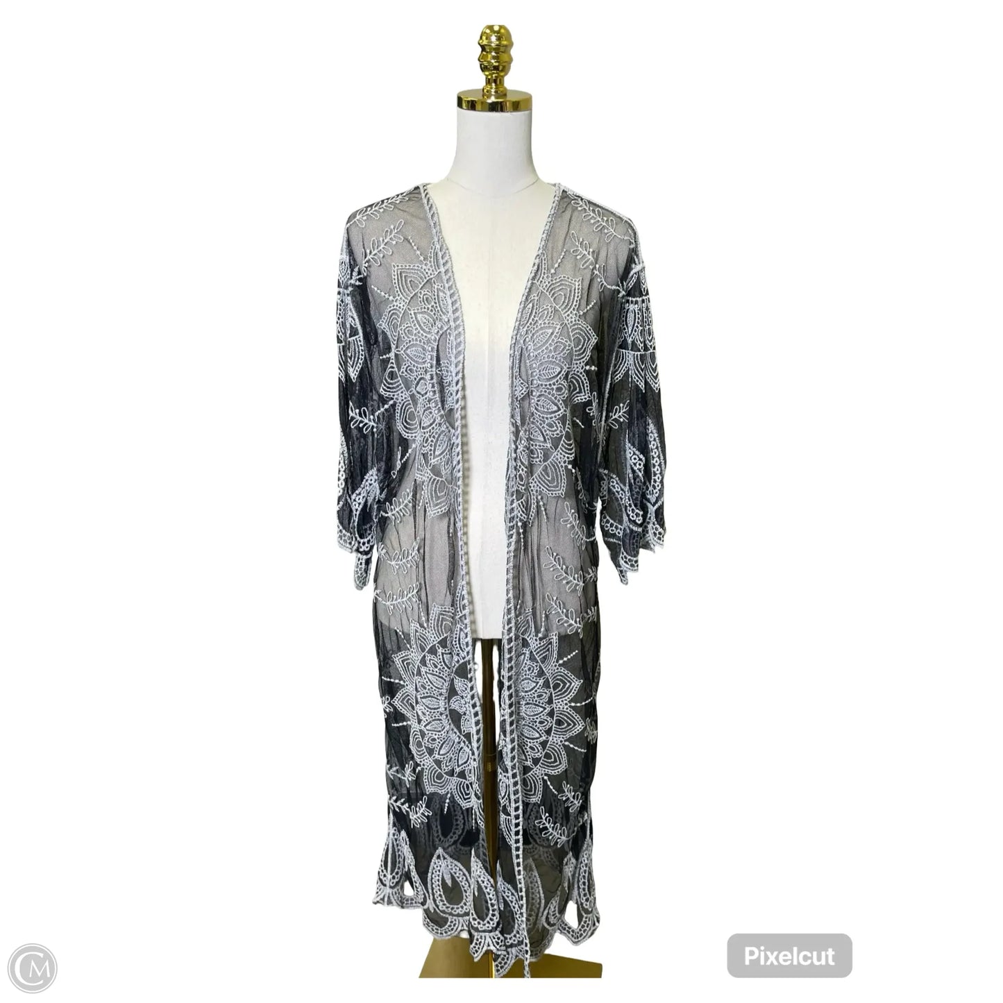 Kimono By Rebellion In Black & White, Size: S